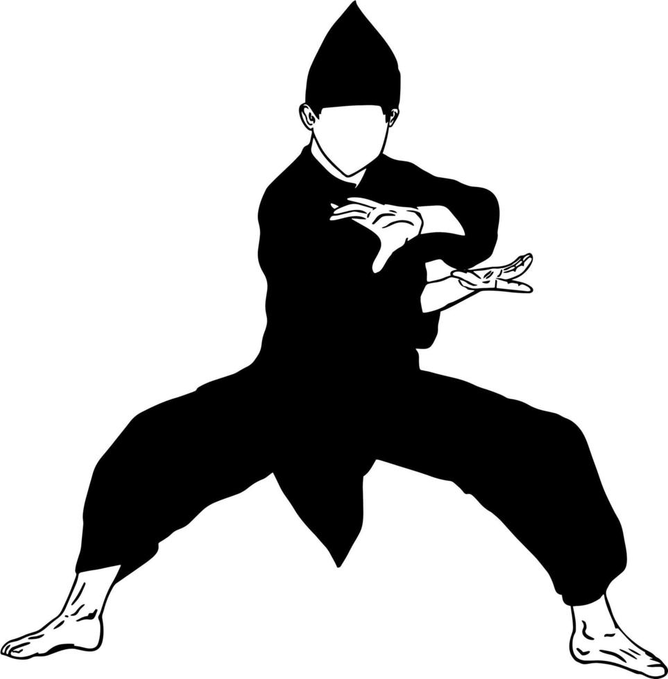 icono del logotipo del vector pencak silat