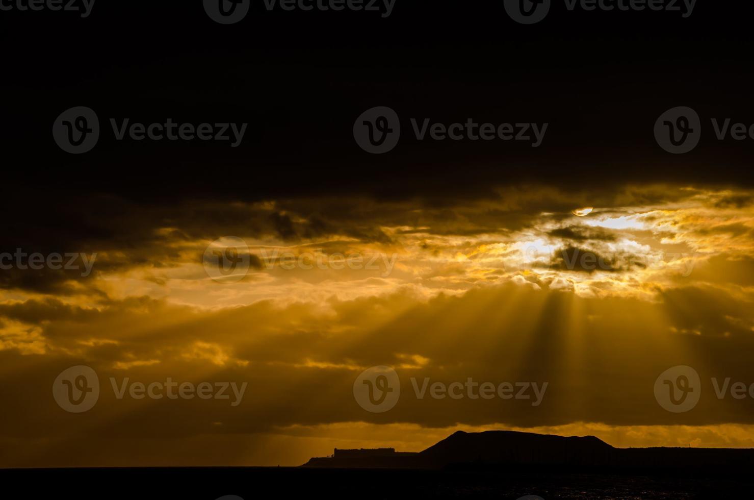 Mountains over the sunset photo