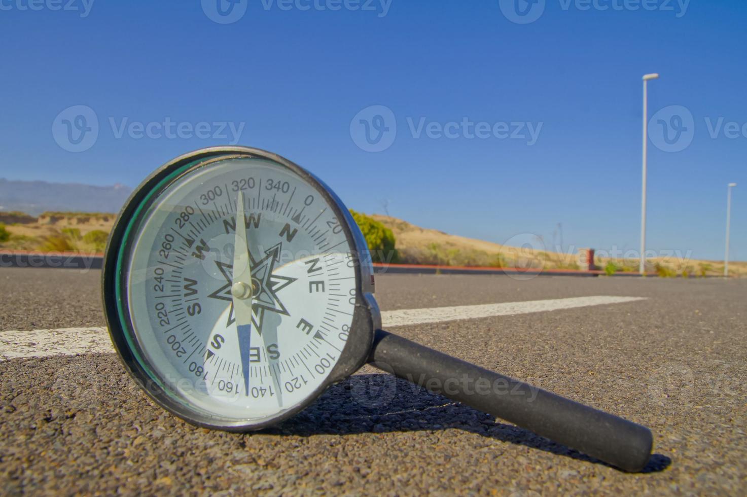 Compass on the ground photo