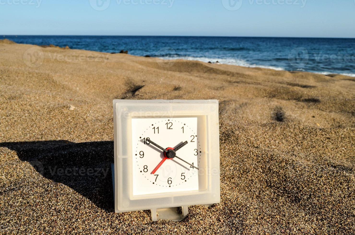 Clock on the ground photo