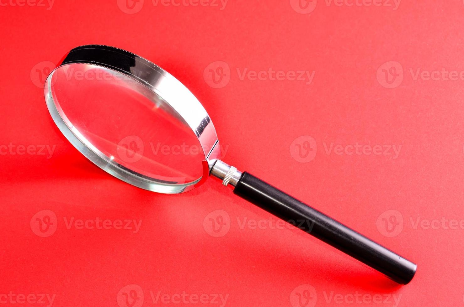 Magnifying glass close up photo