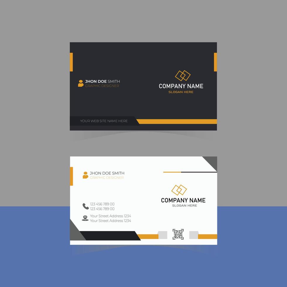 New Minimal Individual Business Card Layout vector