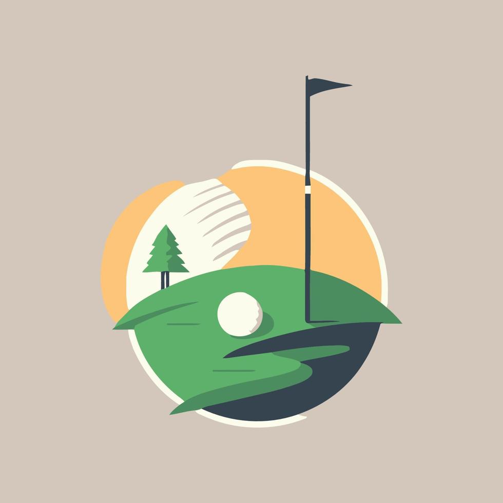 Golf club icons, golf sport symbols, elements and logo vector