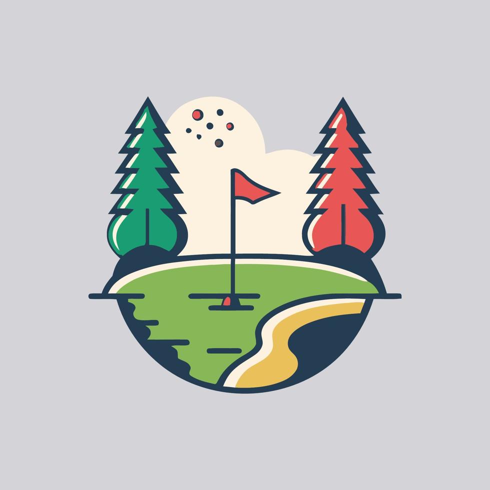 Golf club icons, golf sport symbols, elements and logo vector