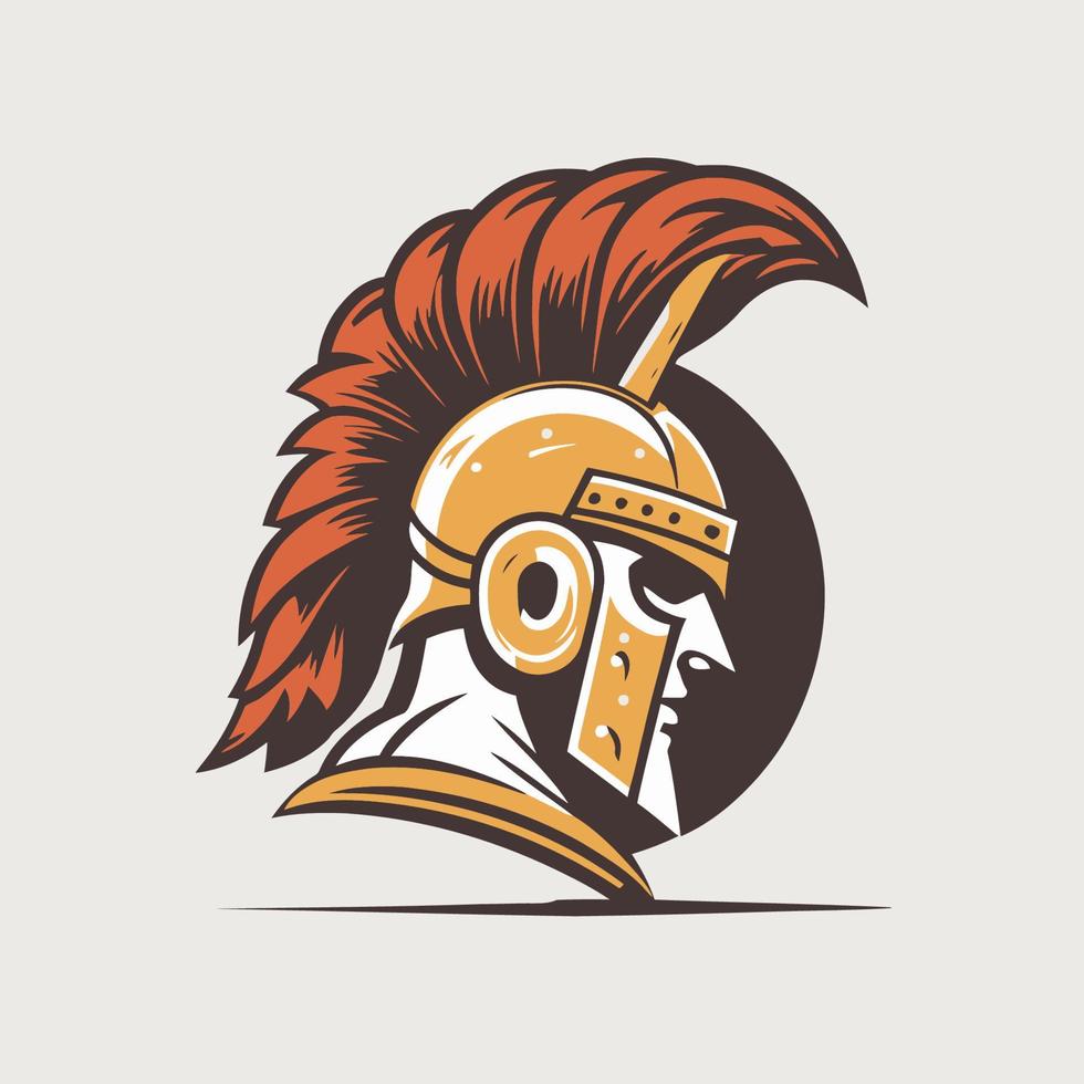 spartan soldier head logo icon vector symbol illustration