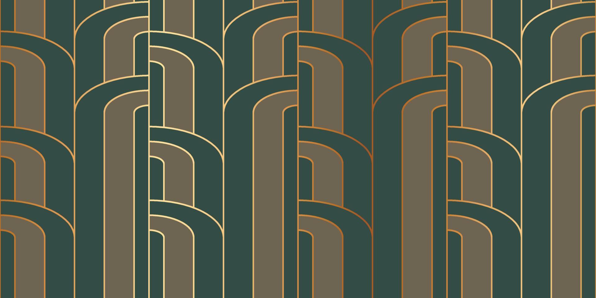 vector de fondo de patrón sin costura art deco de lujo. art nouveau elegante abstracto con delicada línea geométrica dorada estilo de textura minimalista decorativa vintage. diseño para papel tapiz, pancarta, tarjeta.