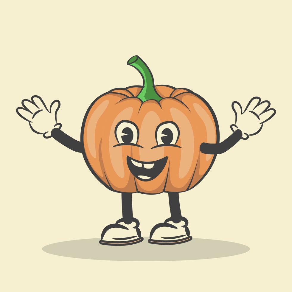 ilustración de stock de vector de carácter de calabaza