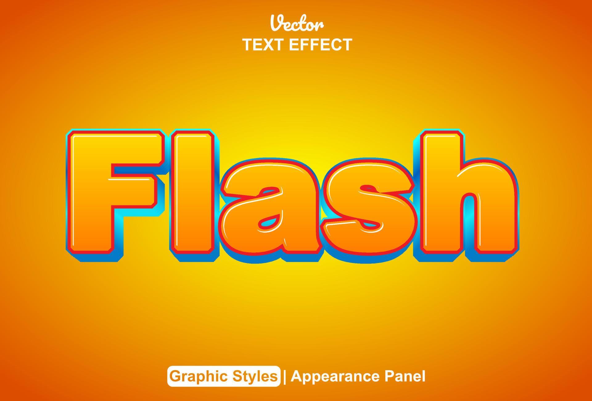flash text effect with graphic style and editable. 18859385 Vector Art at Vecteezy
