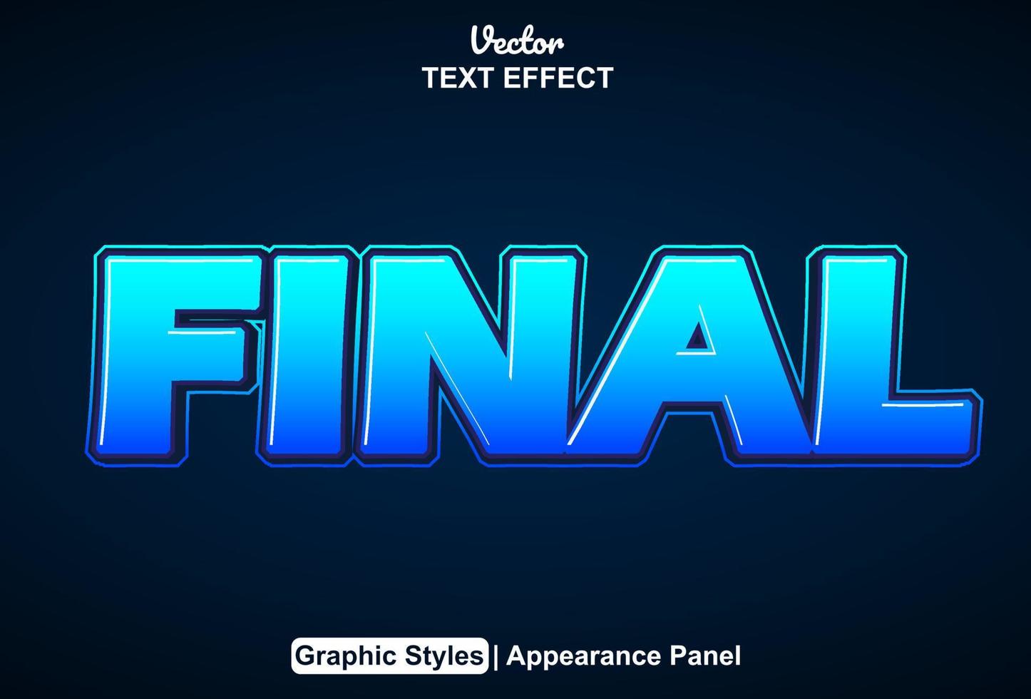 final text effect with graphic style and editable. vector