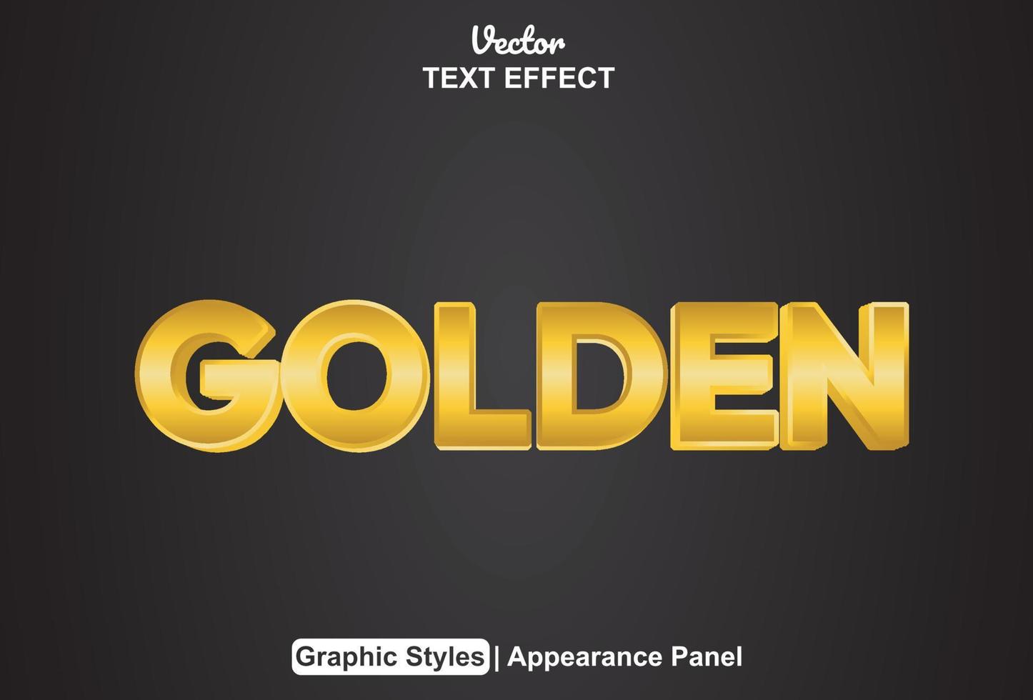 golden text effect with graphic style and editable. vector