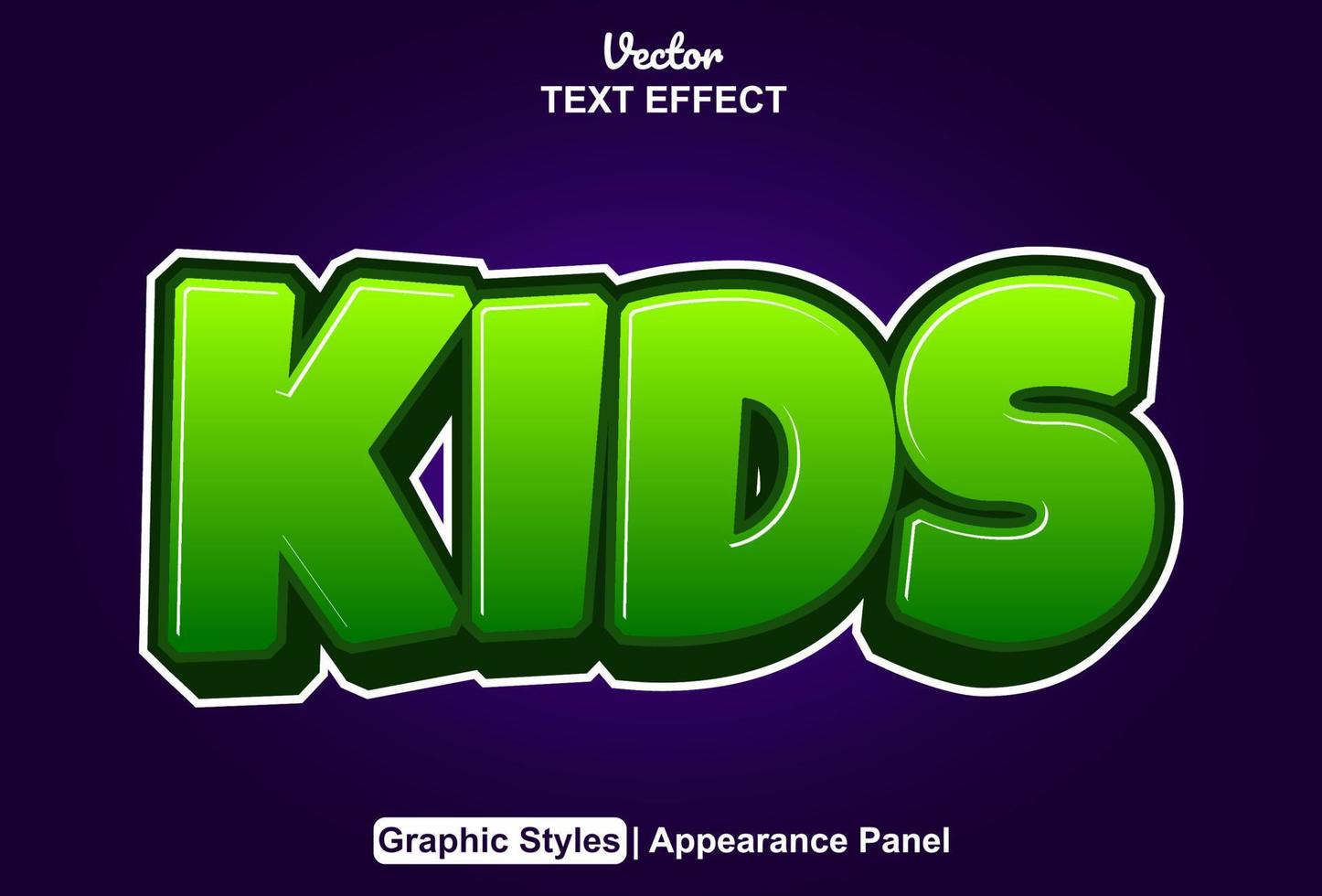 kids text effect with graphic style and editable. vector
