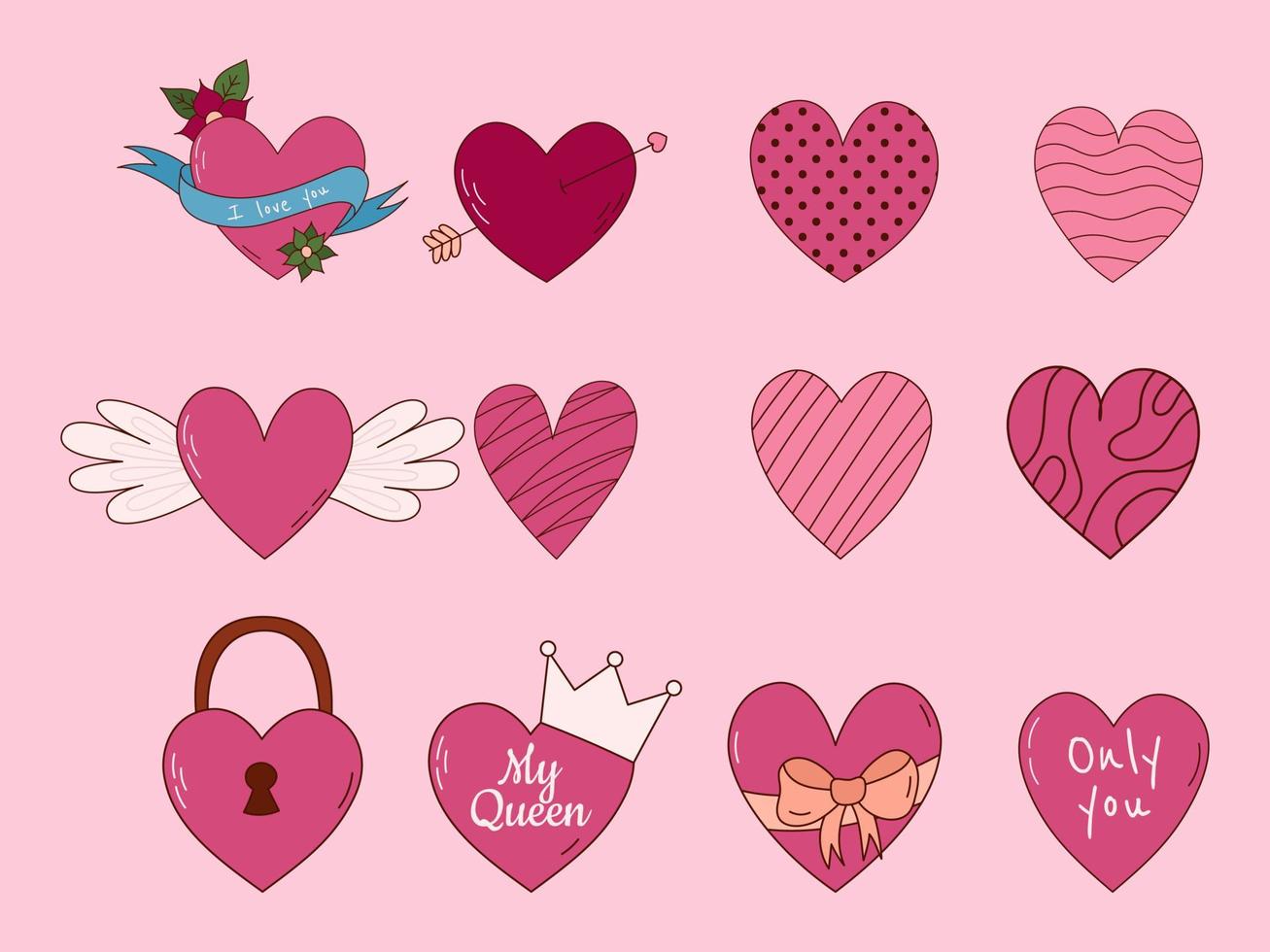 Aesthetic Valentines Day Clipart Graphic by bundle queen