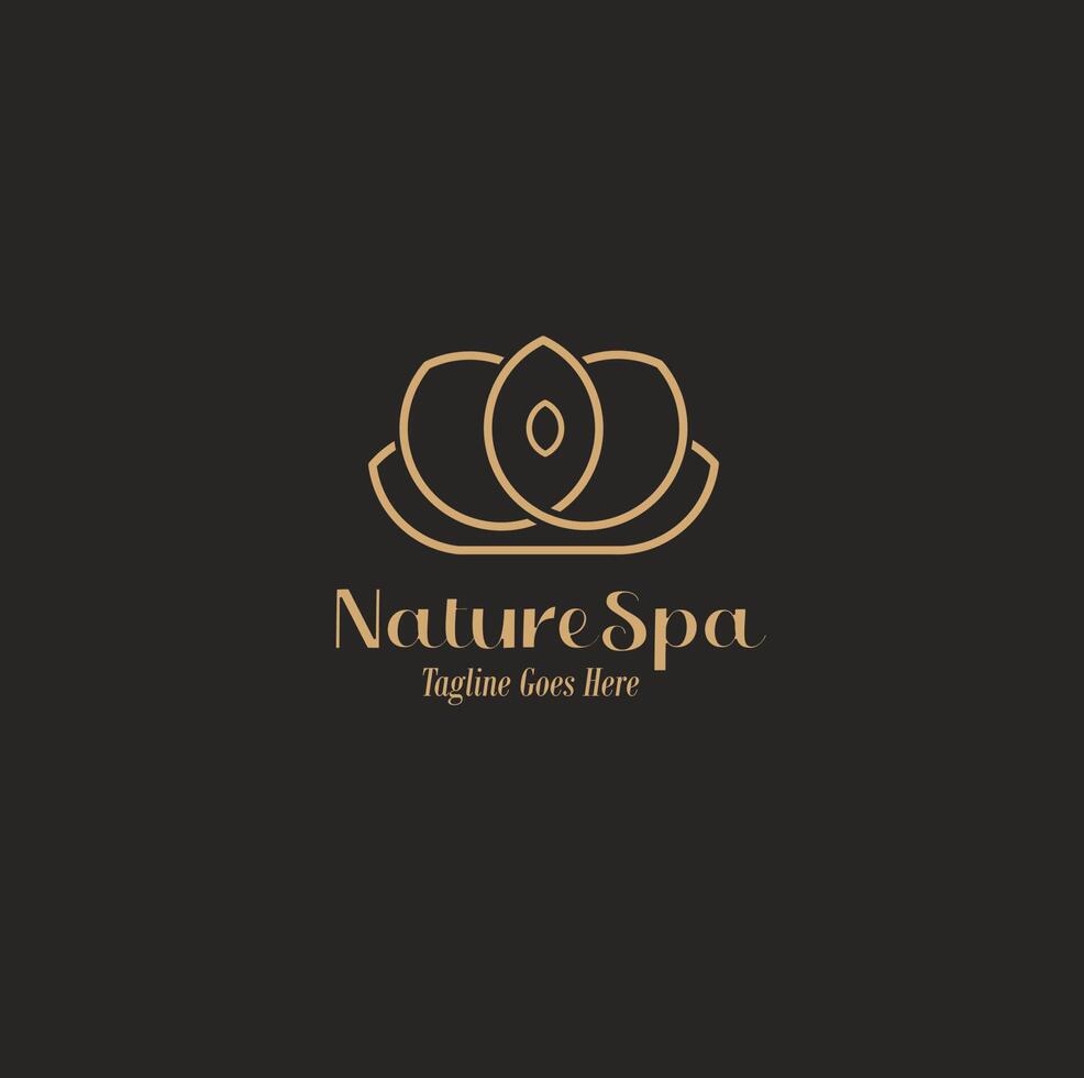 diseño de logotipo de spa natural vector