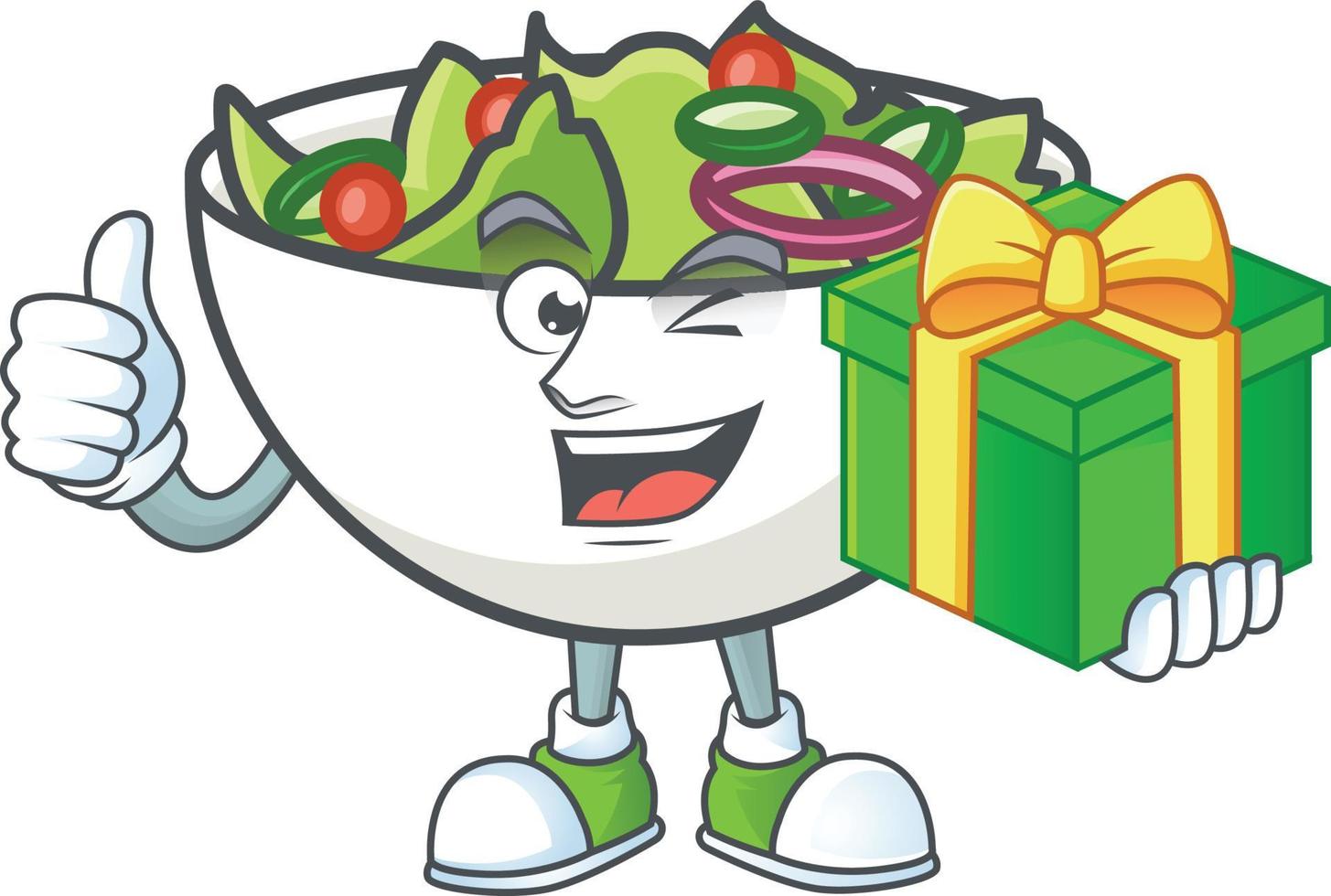 Salad In The a Bowl Vector