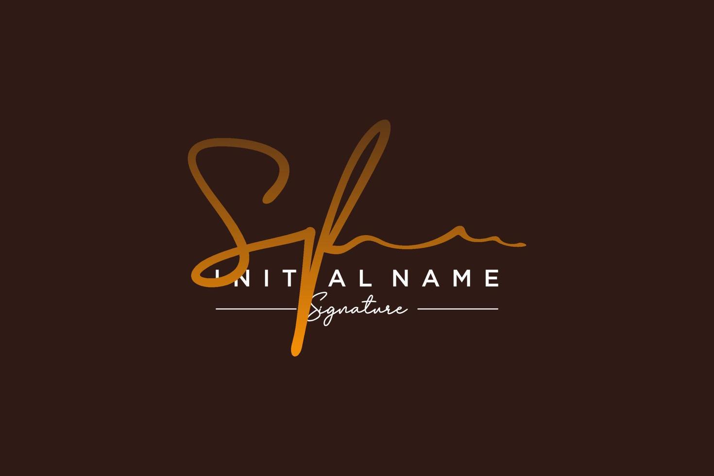 Initial SF signature logo template vector. Hand drawn Calligraphy lettering Vector illustration.