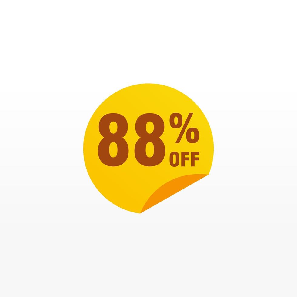 88 discount, Sales Vector badges for Labels, , Stickers, Banners, Tags, Web Stickers, New offer. Discount origami sign banner.