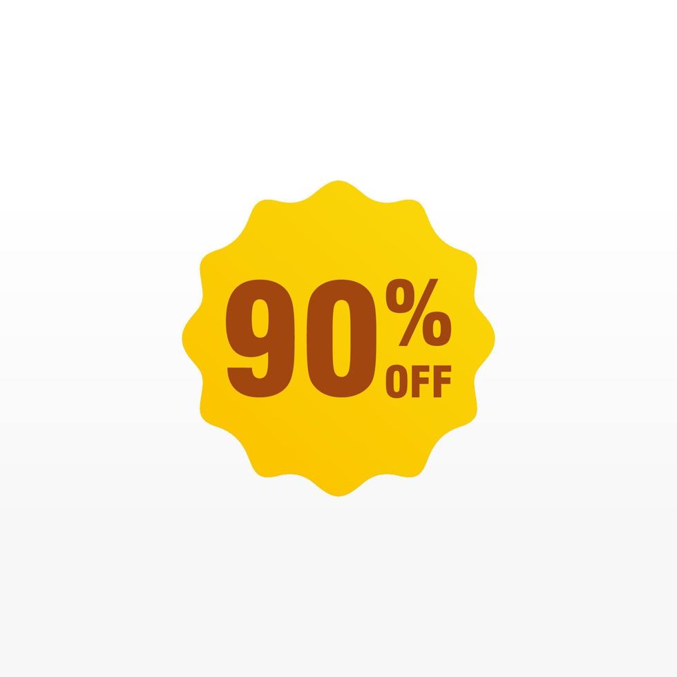 90 discount, Sales Vector badges for Labels, , Stickers, Banners, Tags, Web Stickers, New offer. Discount origami sign banner.