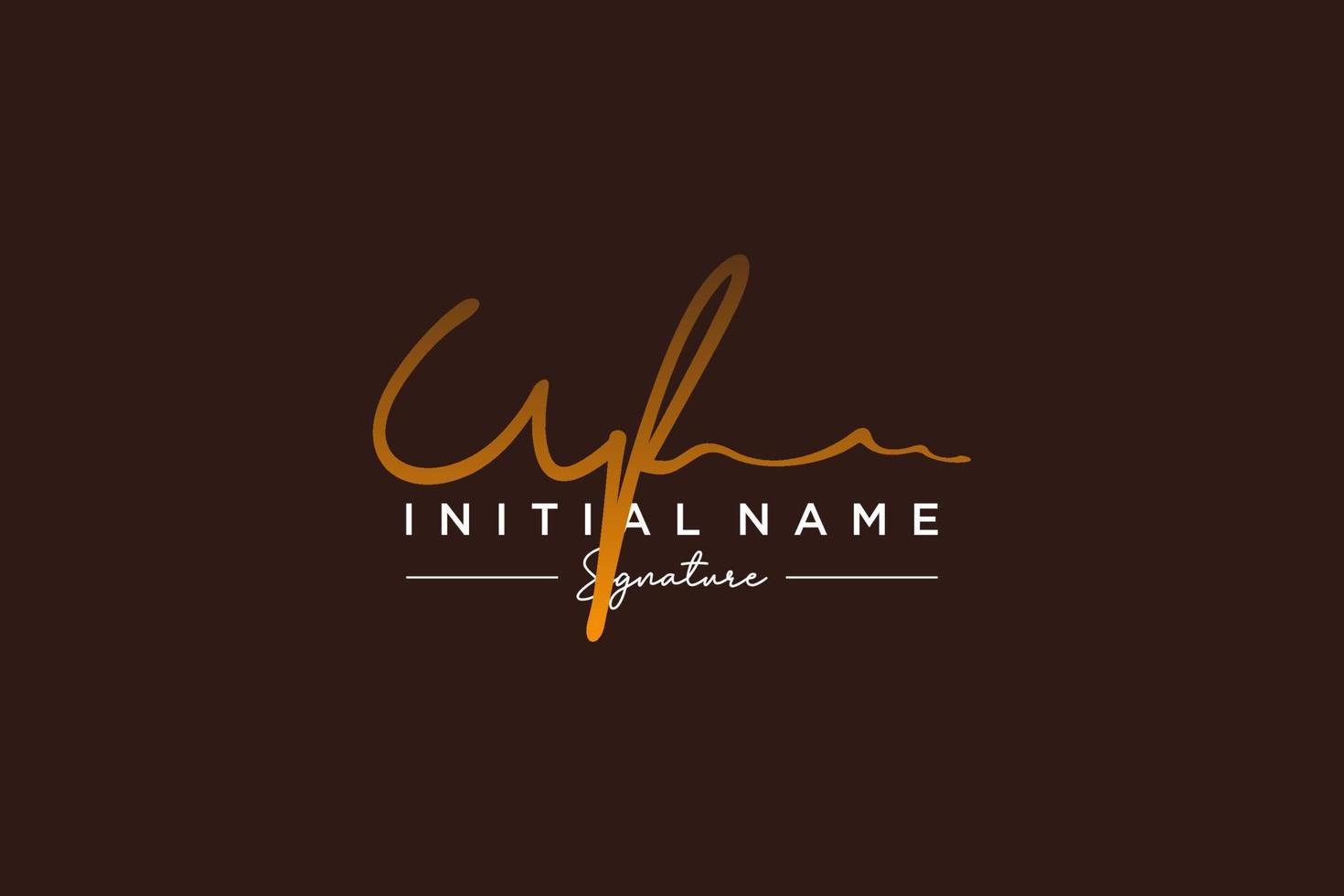Initial UF signature logo template vector. Hand drawn Calligraphy lettering Vector illustration.