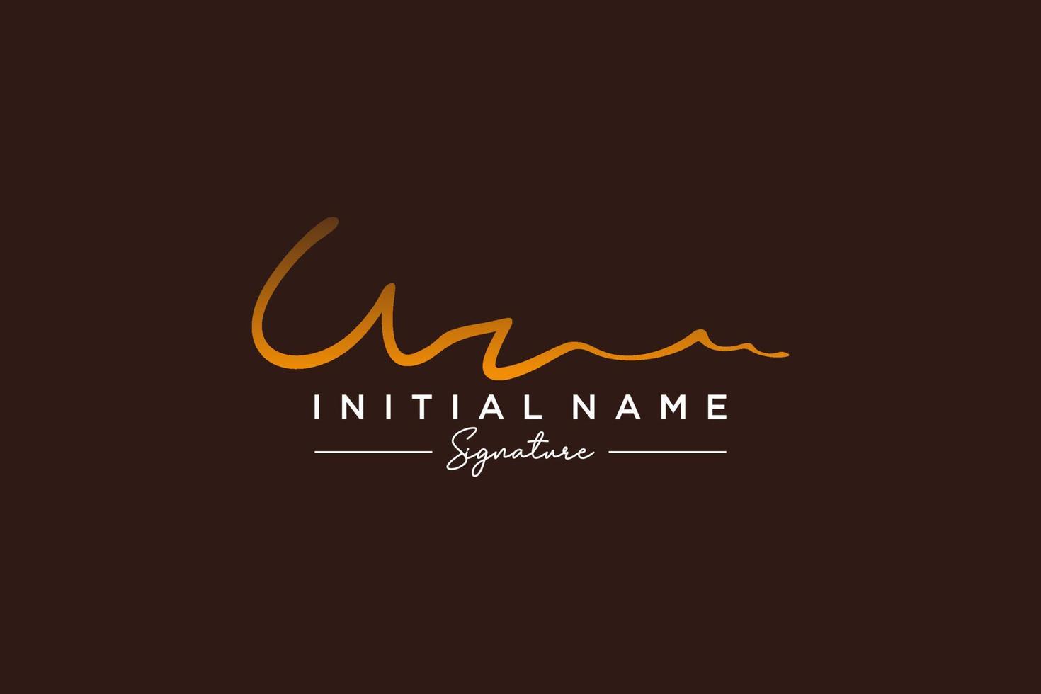 Initial UR signature logo template vector. Hand drawn Calligraphy lettering Vector illustration.