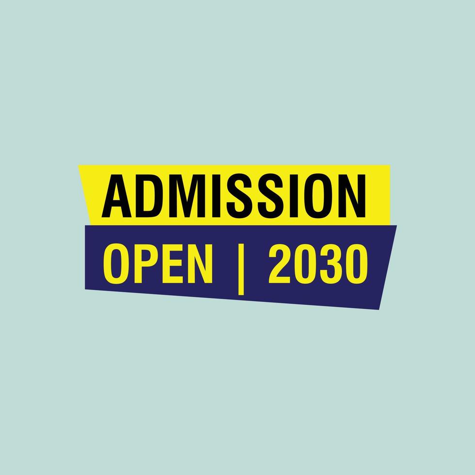 Admission Open Design for Social Media Free Vector