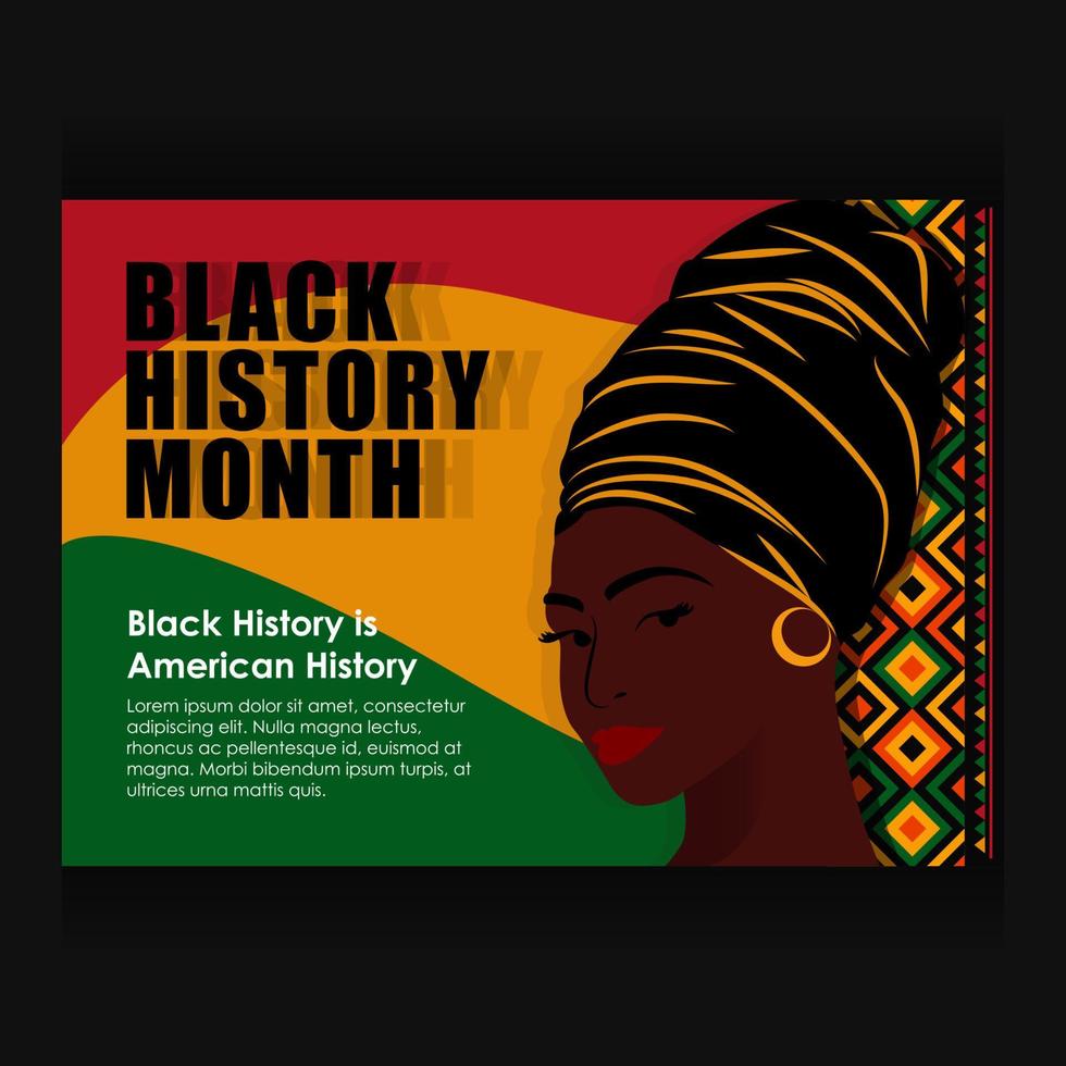 cartel del mes de la historia afroamericana afroamericana vector