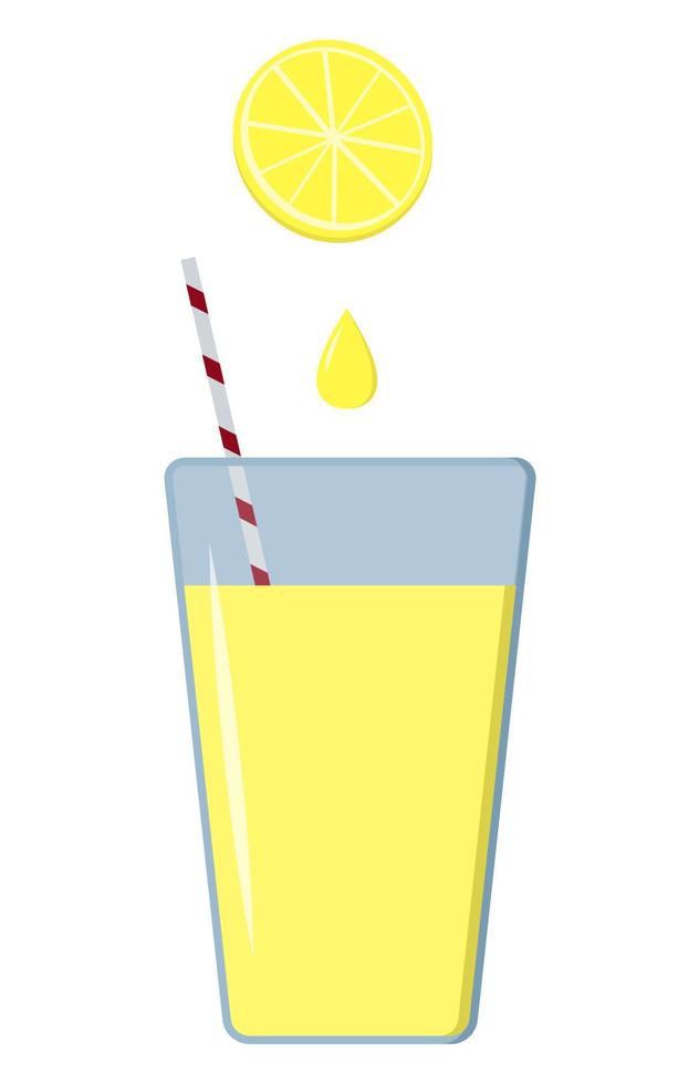 un vaso de jugo de naranja vector