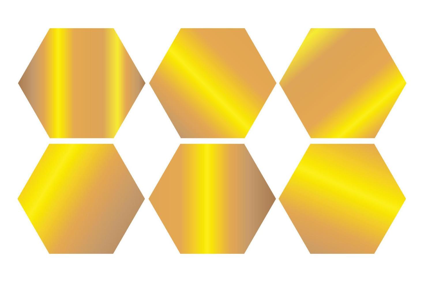 colección de polígonos de lujo de color dorado vector