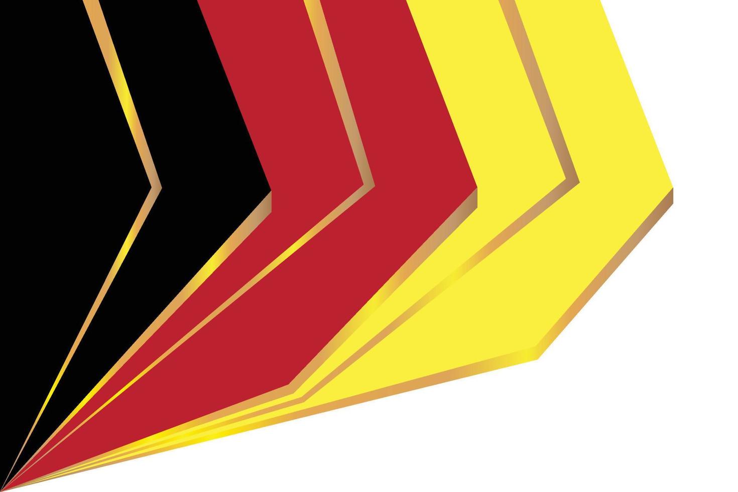 black red and yellow german gold lines background vector