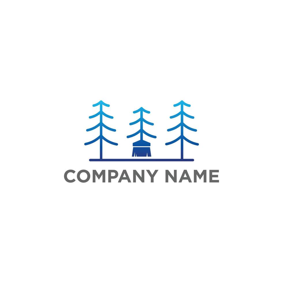 forest cleaner logo vector, nature logo inspiration vector