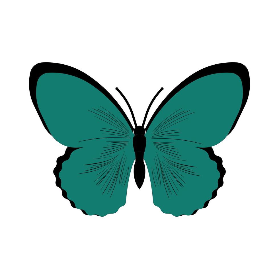 ilustración vectorial de mariposa. conjunto de dibujos animados aislados icono insecto decorativo. vector conjunto de dibujos animados icono mariposa.