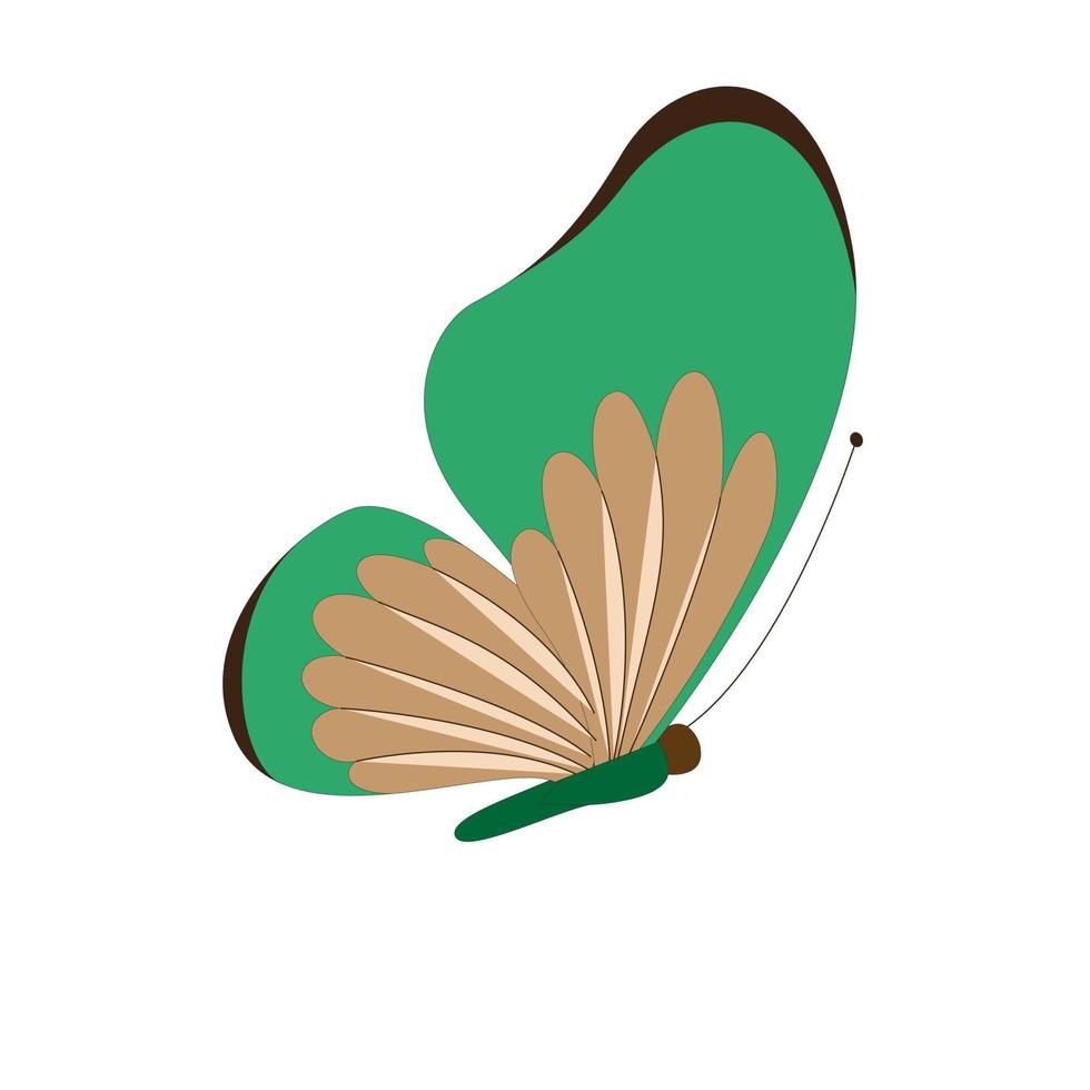 Butterfly vector illustration. Isolated cartoon set icon decorative insect . Vector cartoon set icon butterfly.