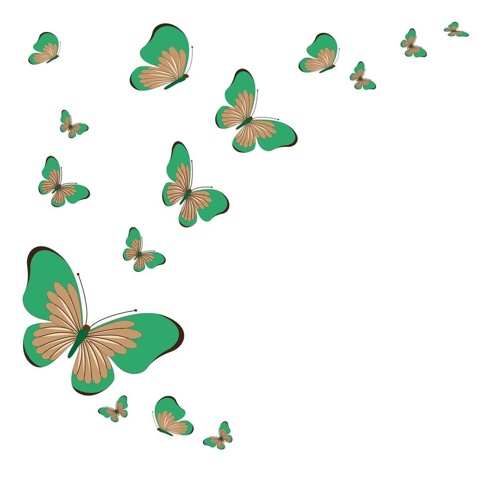 ilustración vectorial de mariposa. conjunto de dibujos animados aislados icono insecto decorativo. vector conjunto de dibujos animados icono mariposa.