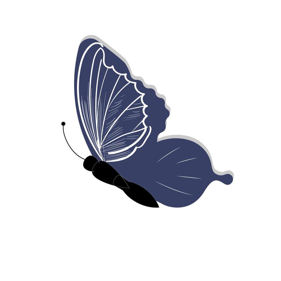 ilustración vectorial de mariposa. conjunto de dibujos animados aislados icono insecto decorativo. vector conjunto de dibujos animados icono mariposa.