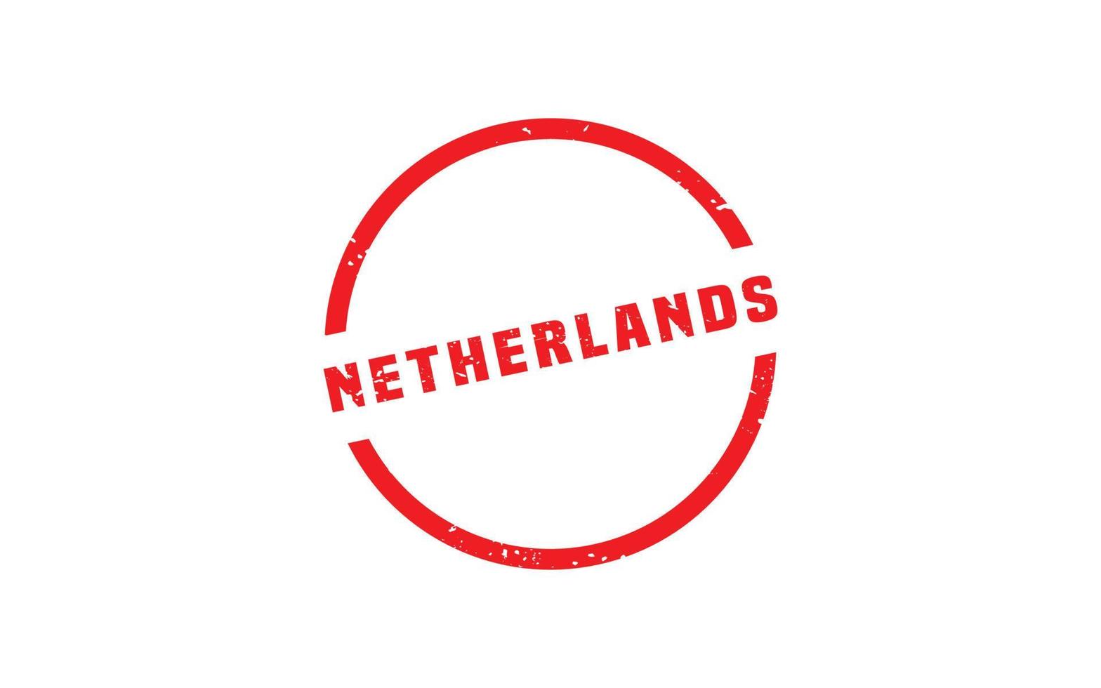 NETHERLANDS stamp rubber with grunge style on white background vector