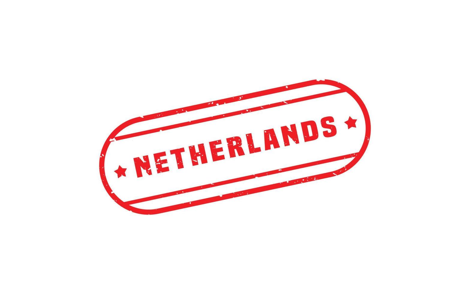 NETHERLANDS stamp rubber with grunge style on white background vector