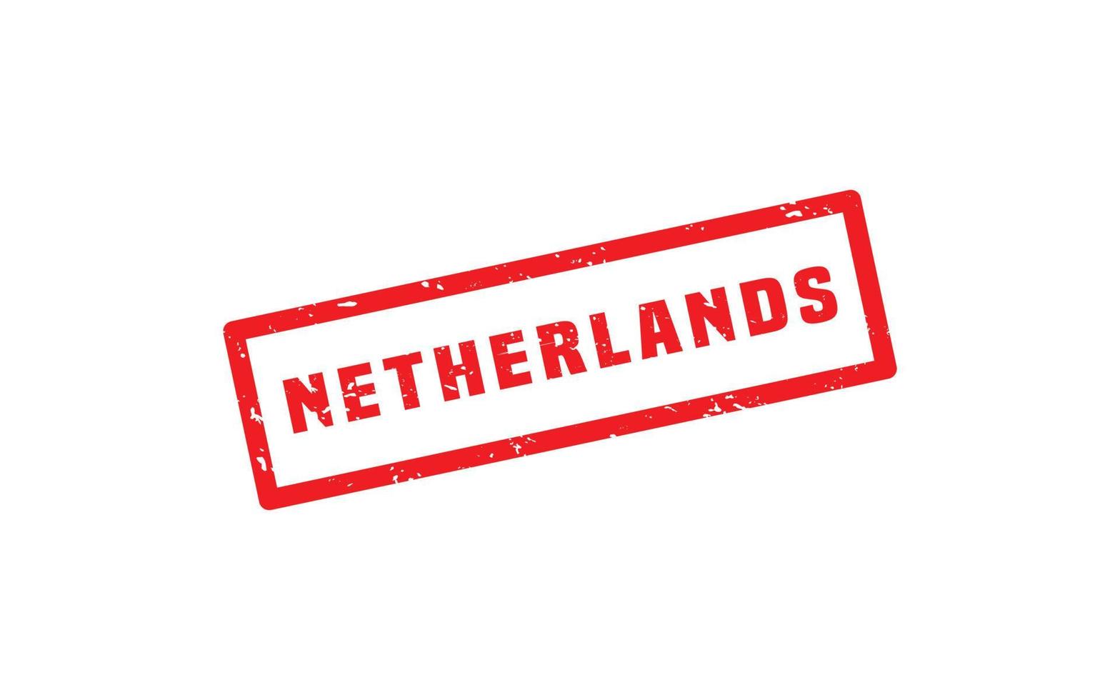 NETHERLANDS stamp rubber with grunge style on white background vector