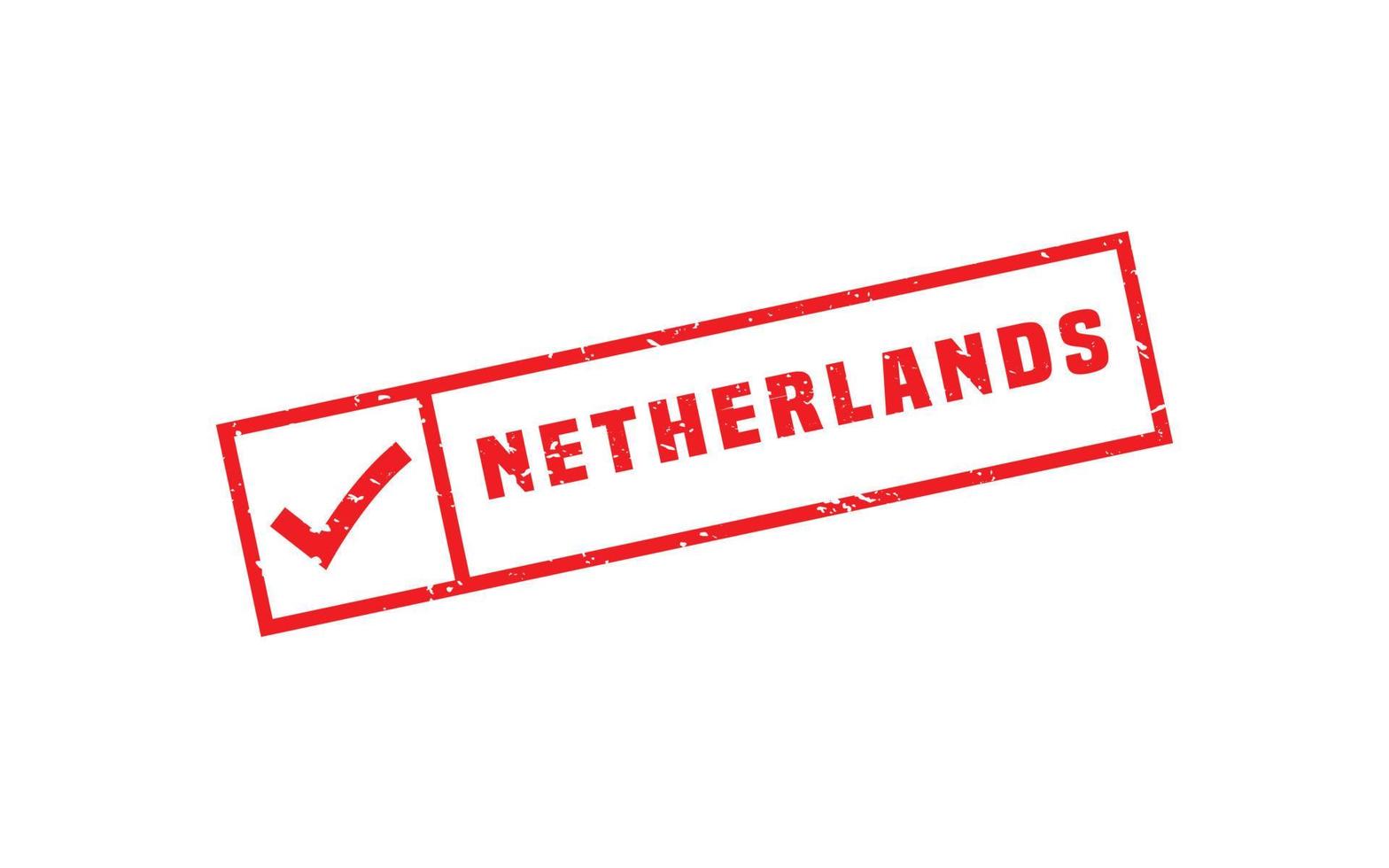 NETHERLANDS stamp rubber with grunge style on white background vector