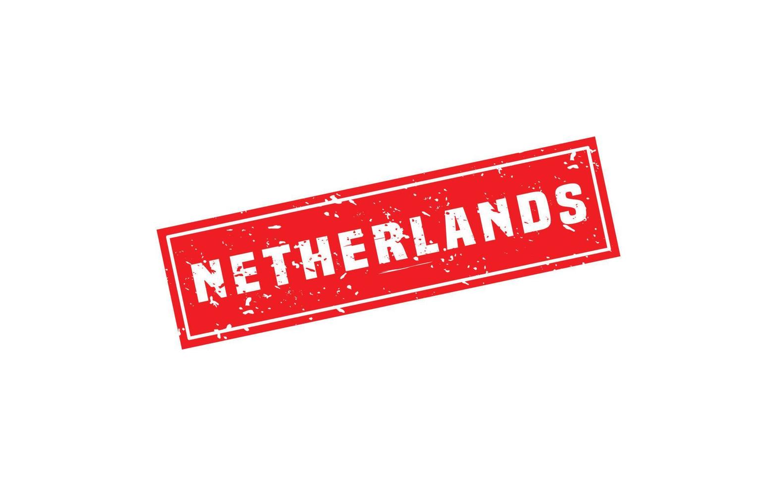 NETHERLANDS stamp rubber with grunge style on white background vector
