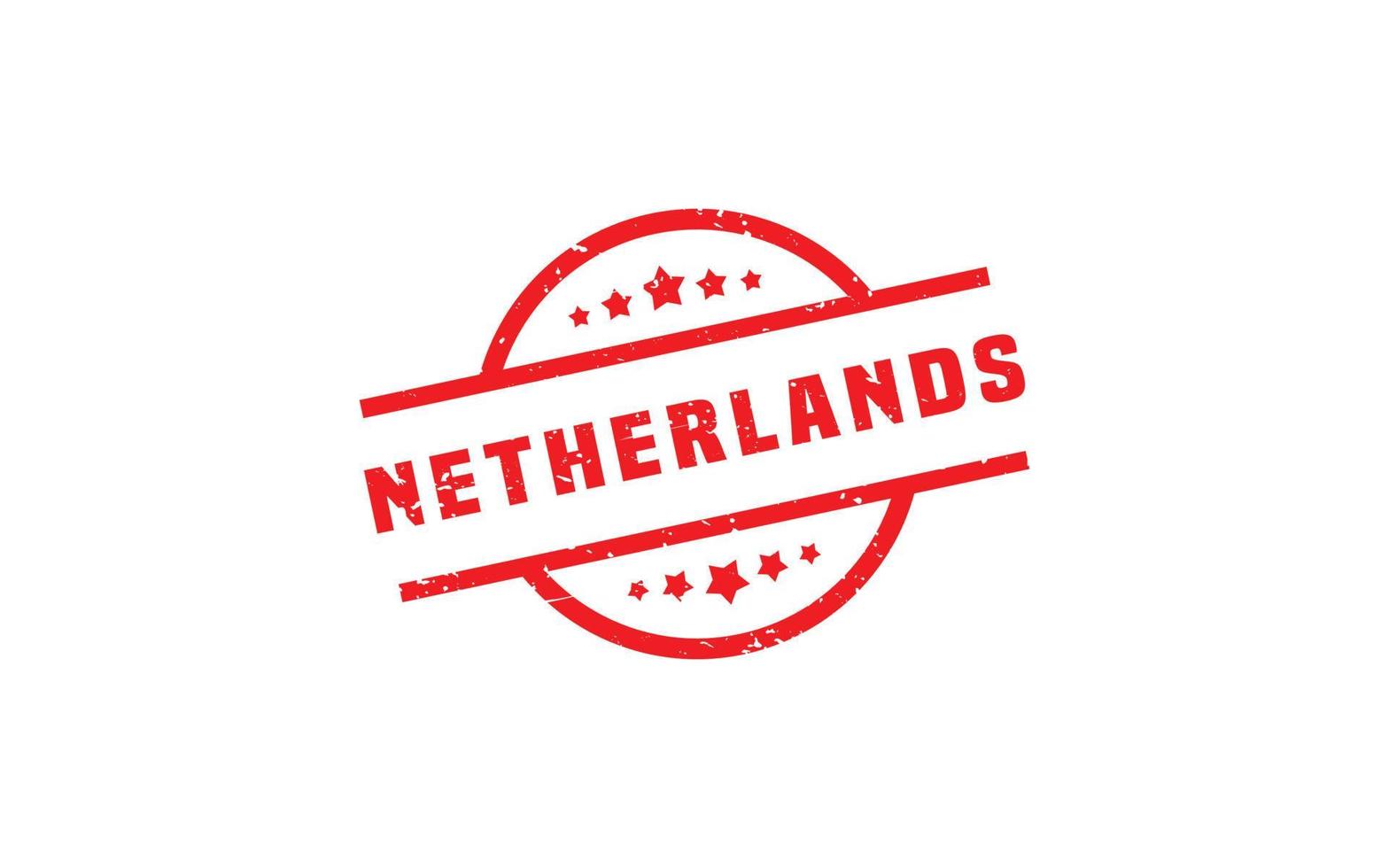 NETHERLANDS stamp rubber with grunge style on white background vector