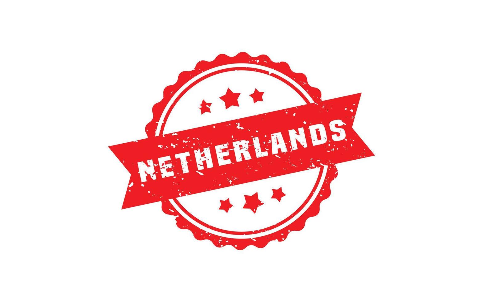 NETHERLANDS stamp rubber with grunge style on white background vector
