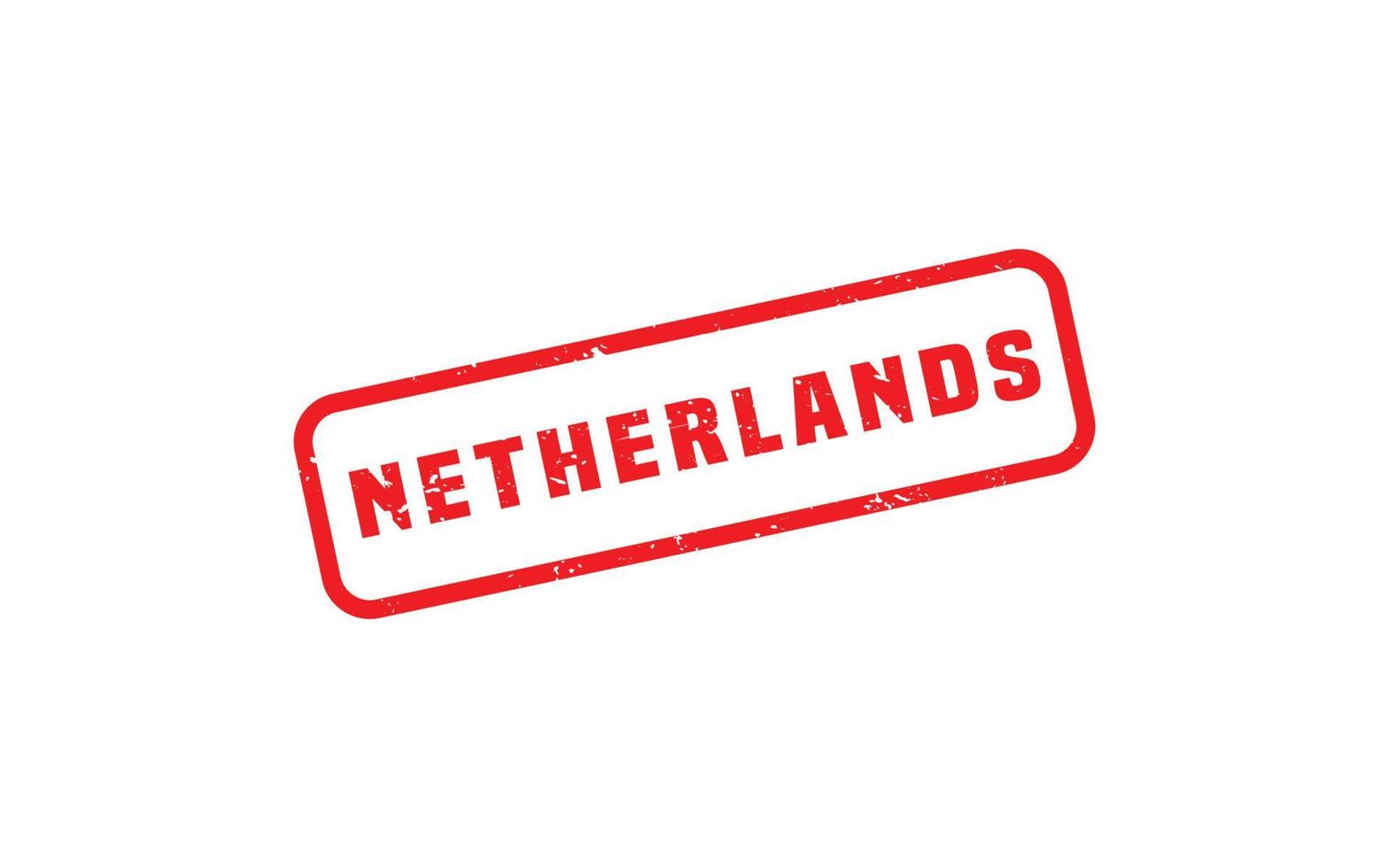 NETHERLANDS stamp rubber with grunge style on white background vector