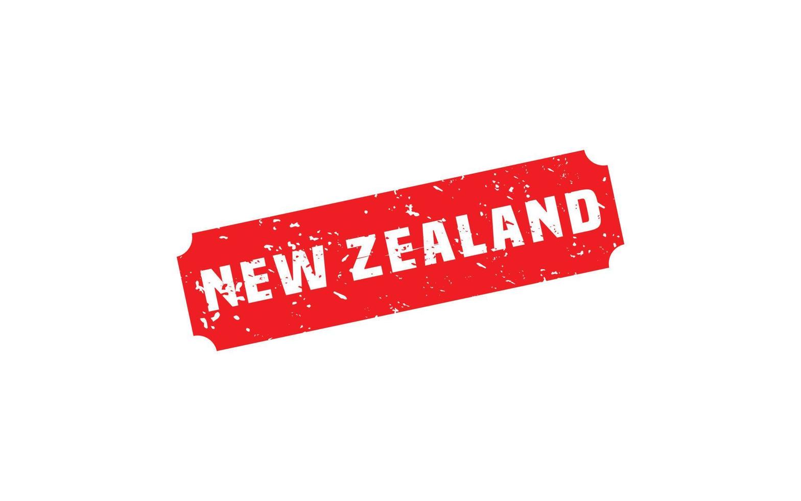 caucho de sello de nueva zelanda con estilo grunge sobre fondo blanco vector