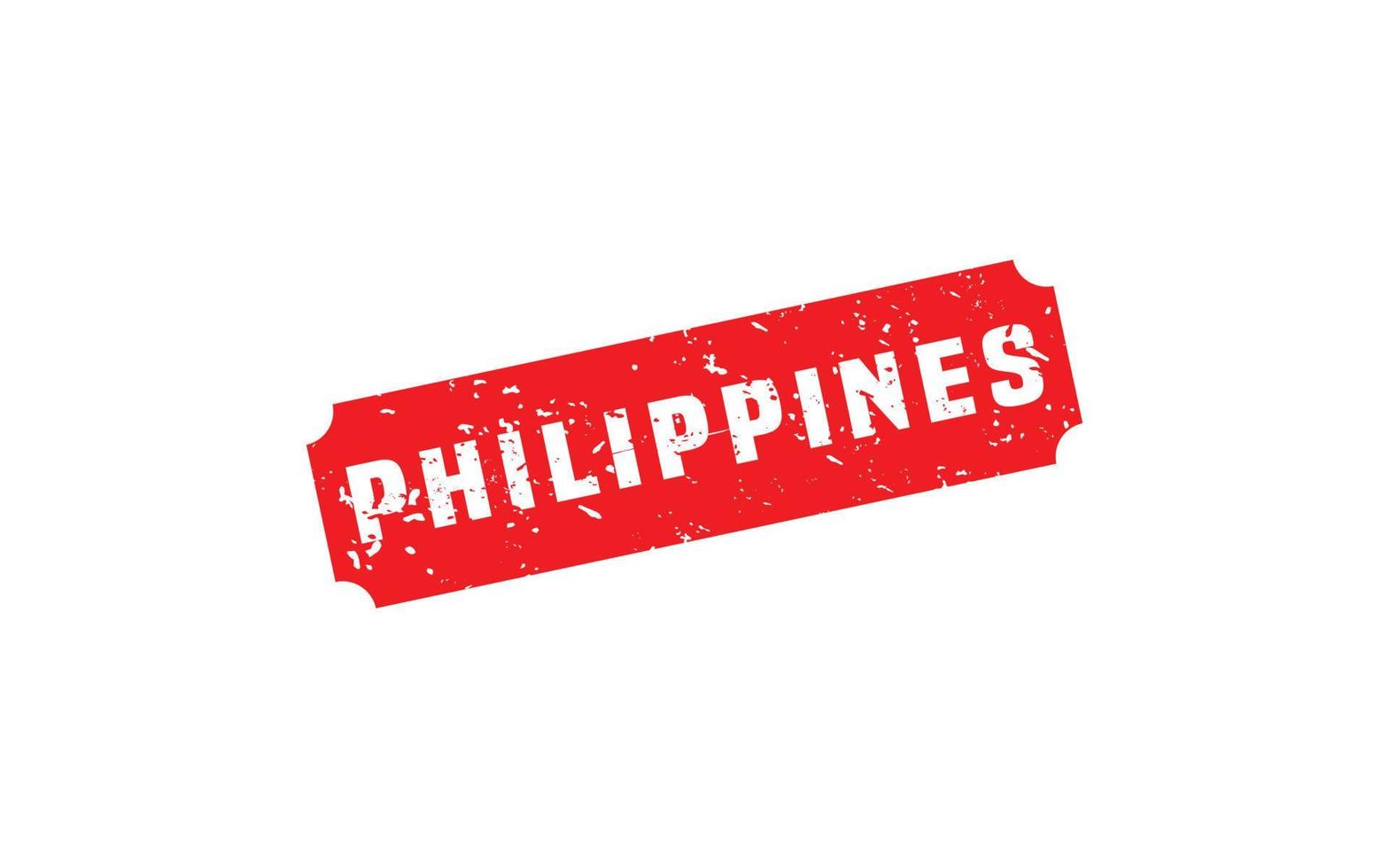 PHILIPPINES stamp rubber with grunge style on white background vector