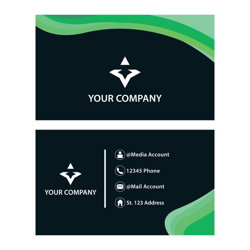 abstract company business card  layout vector