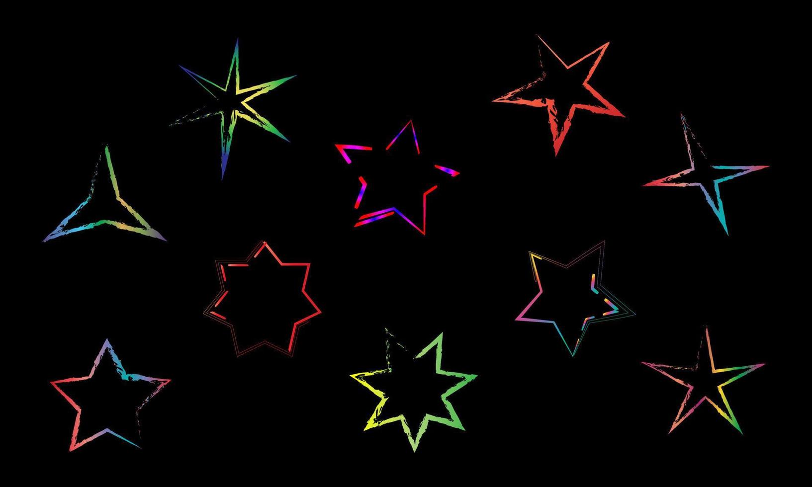 Set of stars glitter shape icons flakes decorative abstract background pattern website template vector illustration