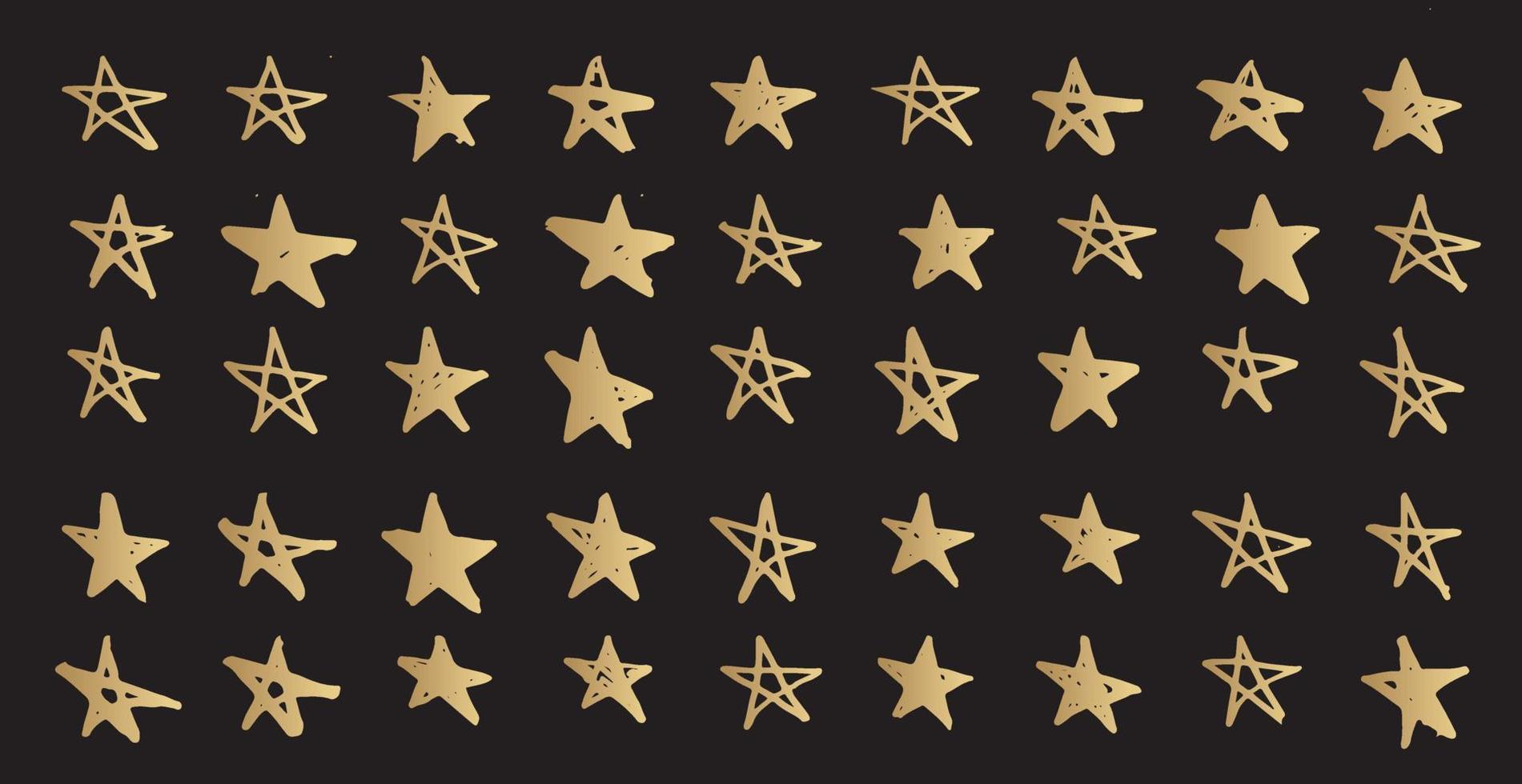 Stars set. Hand drawn doodle illustrations vector