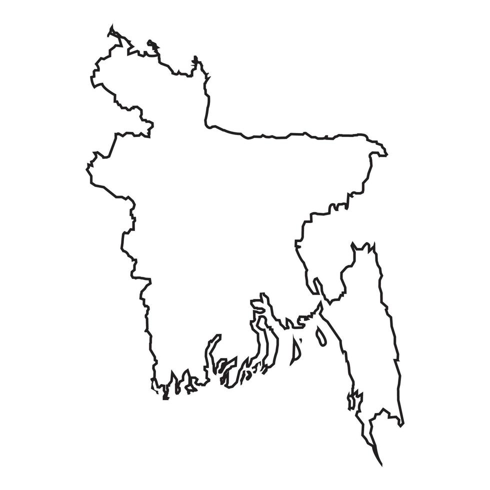 Bangladesh map icon vector