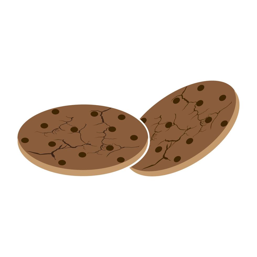 ícono de galleta o ícono de pan seco vector