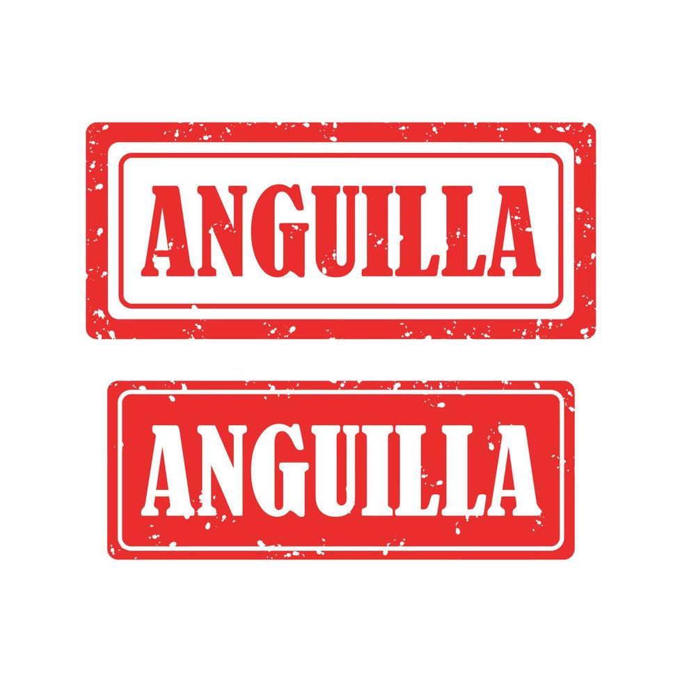 Anguilla grunge rubber stamp on white background vector