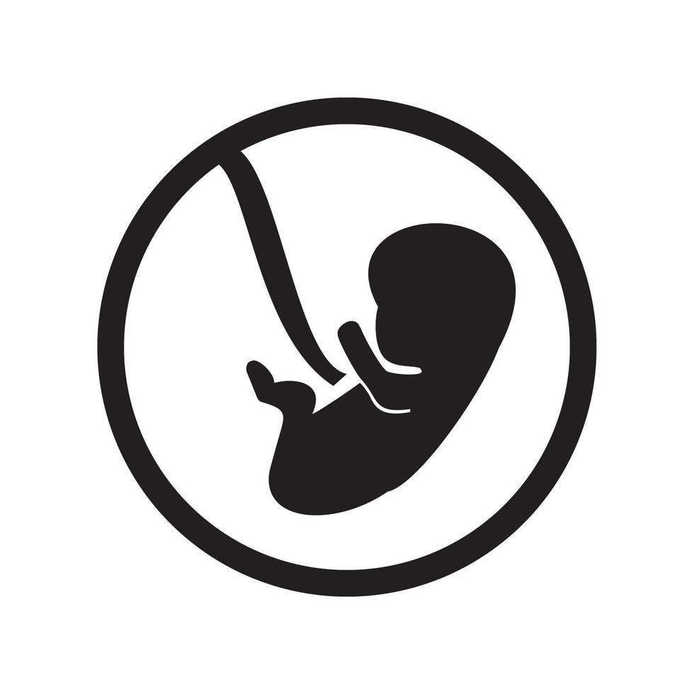 Fetus Icon Isolated on White Background vector